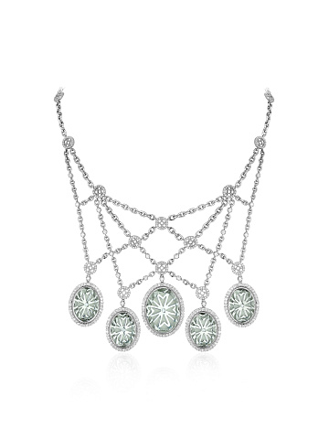 White Gold, Topaz & Diamonds "5 Senses" Necklace, 1