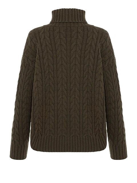 Green cashmere sweater with turtleneck, 3