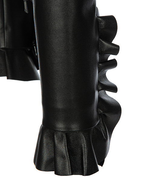 Black Leather Peplum Jacket, 4 Black Leather Peplum Jacket, 4