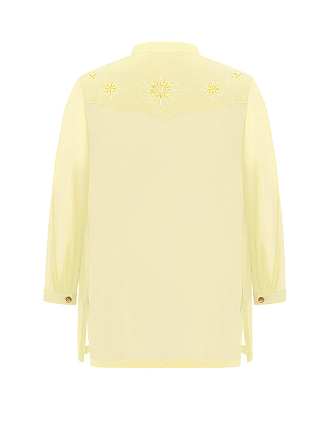 Yellow Embroidered Chiffon Blouse, 2 Yellow Embroidered Chiffon Blouse, 2