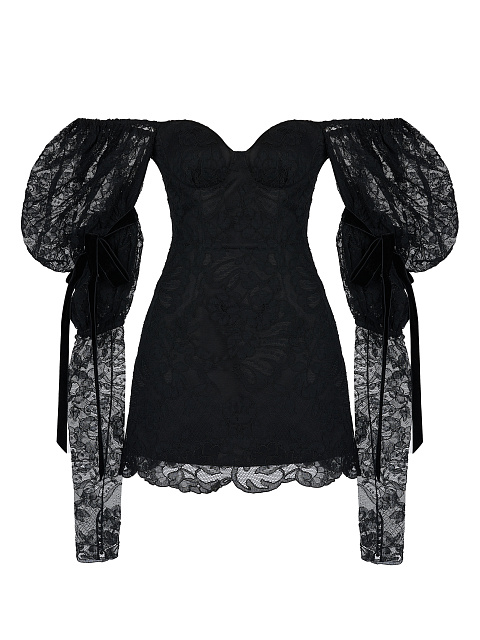 Black Lace Mini Dress, 1 Black Lace Mini Dress, 1