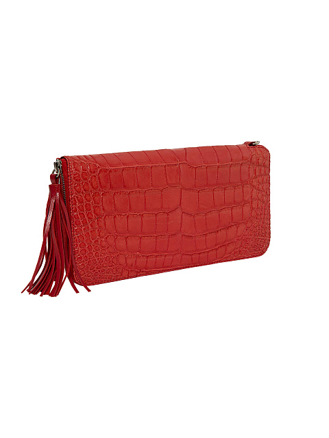 Red crocodile leather wallet, 2