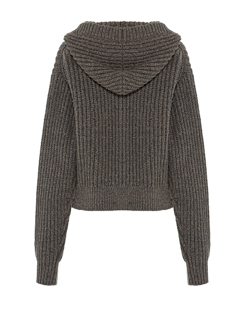 Grey hooded cardigan, 5