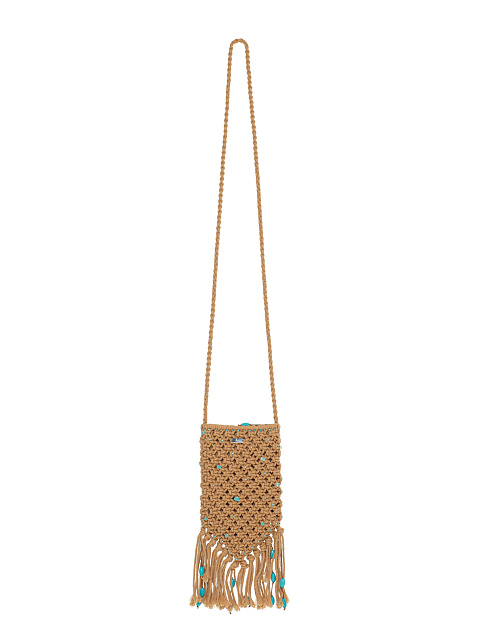 Beige Mini Bag With Bead Embroidery, 2