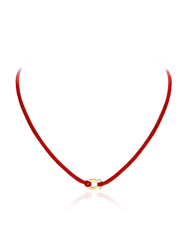 Yellow gold horseshoe necklace, 1