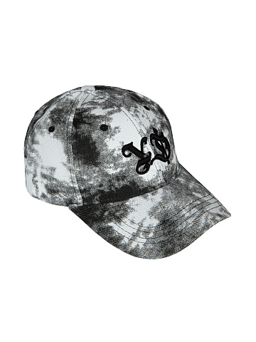 Black & White Tie-dye Cap With Black Embroidery, 1
