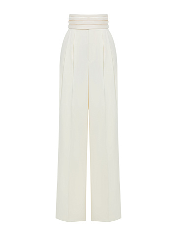 Ivory palazzo trousers, 1