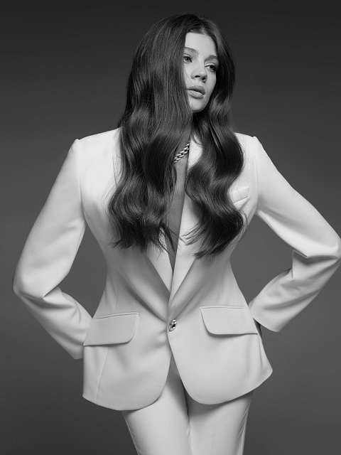 White Cut-out Cotton Pant Suit, 11 White Cut-out Cotton Pant Suit, 11