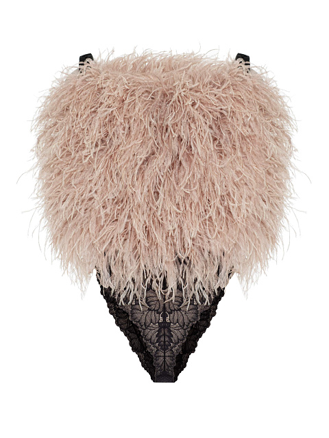 Bodysuit with ostrich feathers, 2