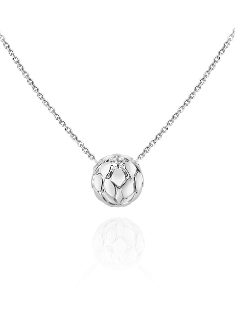 White gold necklace with pendant and LG diamond, 1