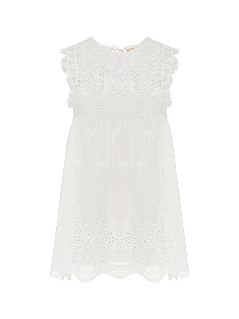 White cotton perforated top, 1 White cotton perforated top, 1