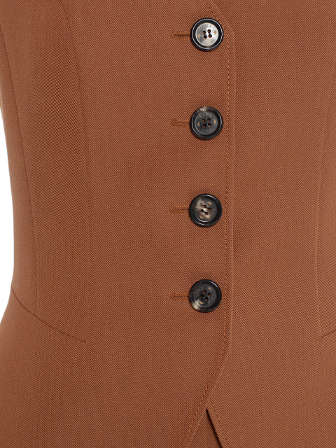 Brown three-piece suit with flared trousers, 7