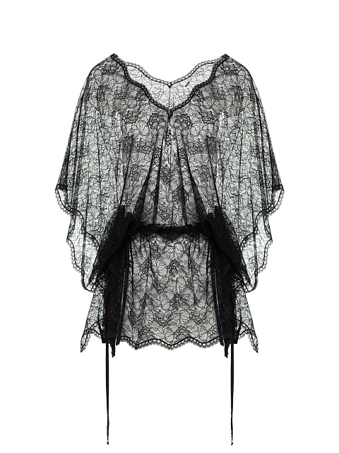 Black lace kimono, 1
