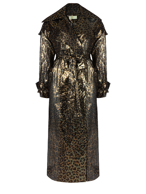 Leopard Printed Silk Trench Coat, 2 Leopard Printed Silk Trench Coat, 2