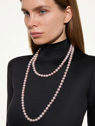 Light lavender pearl necklace, 2