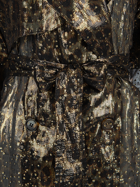 Leopard Printed Silk Trench Coat, 4 Leopard Printed Silk Trench Coat, 4