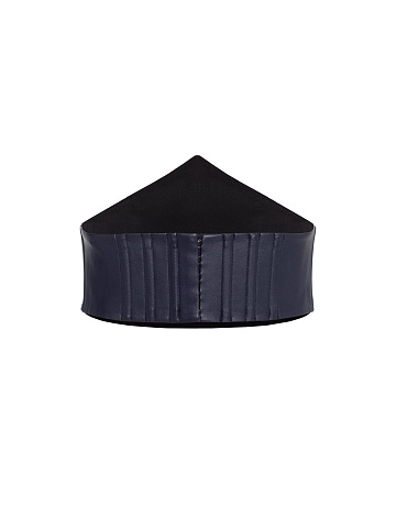 Dark blue leather corset belt, 2