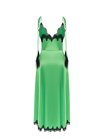 Midi dress with lace, 2