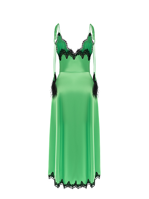 Midi dress with lace, 2