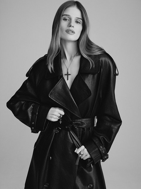 Black Textured Leather Trench Coat, 15 Black Textured Leather Trench Coat, 15
