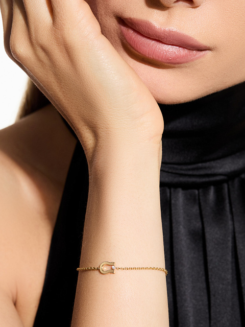 Bracelet with horseshoe in yellow gold, 3