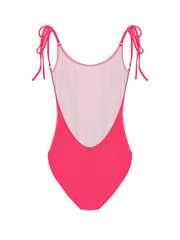 Hot Pink Open Back Swimsuit, 2