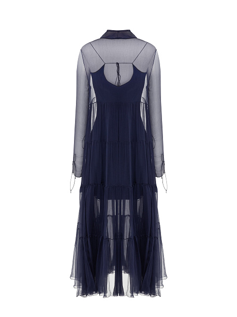 Blue chiffon midi dress, 2 Blue chiffon midi dress, 2