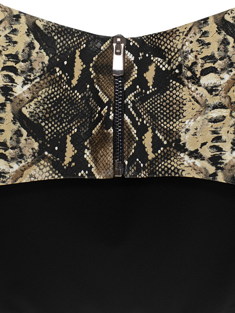Beige faux leather peplum belt with snakeskin print, 3 Beige faux leather peplum belt with snakeskin print, 3