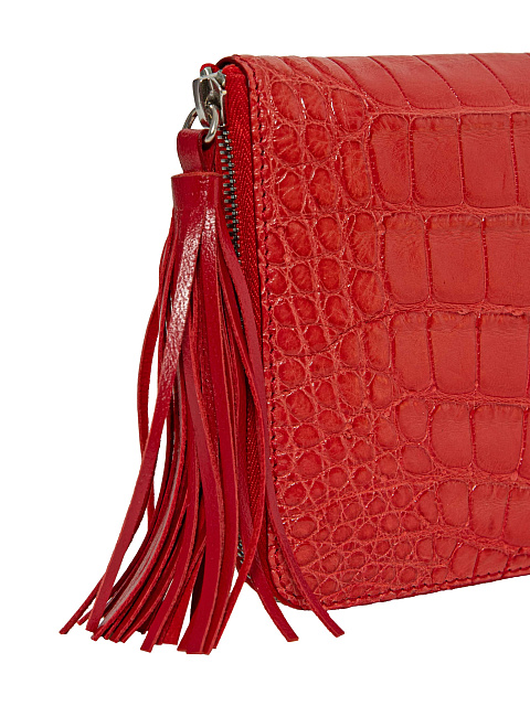 Red crocodile leather wallet, 5