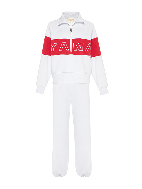 White & Red Embroidered Tracksuit, 2 White & Red Embroidered Tracksuit, 2