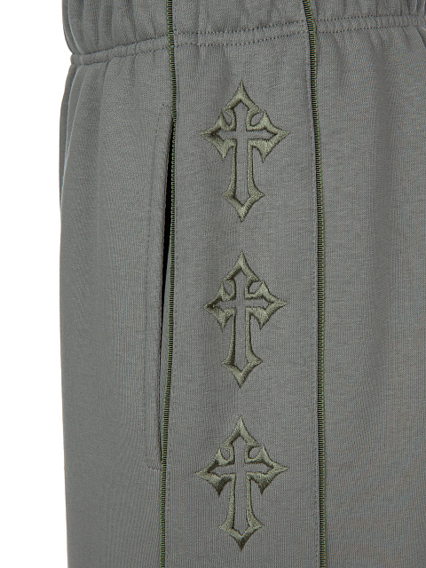 Grey Jersey Set With Green Embroidery, 6 Grey Jersey Set With Green Embroidery, 6