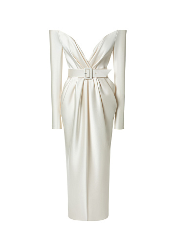 Milk‑white midi dress, 1