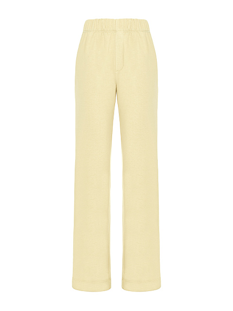 Pale Yellow "Yana" Embroidered Jersey Suit, 3