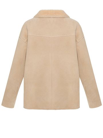Light Beige Shearling Coat, 2