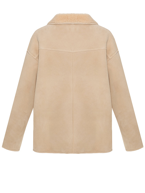 Light Beige Shearling Coat, 2 Light Beige Shearling Coat, 2