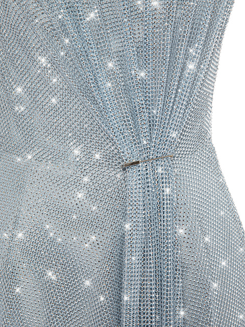 Light Blue Rhinestone Mesh Mini Dress, 3 Light Blue Rhinestone Mesh Mini Dress, 3