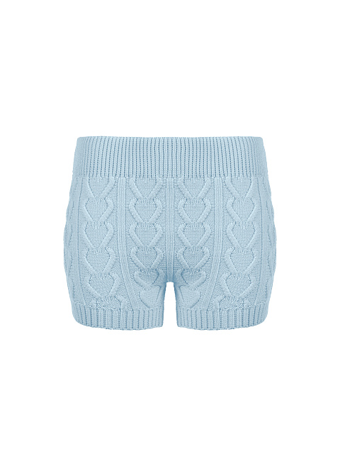 Light Blue Knitted Pullover & Shorts Set, 3 Light Blue Knitted Pullover & Shorts Set, 3