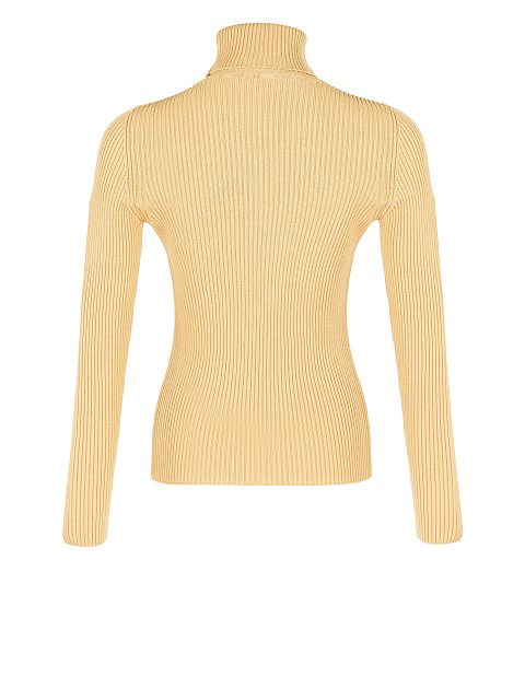 Sand Rib Knit Jersey Turtleneck, 2