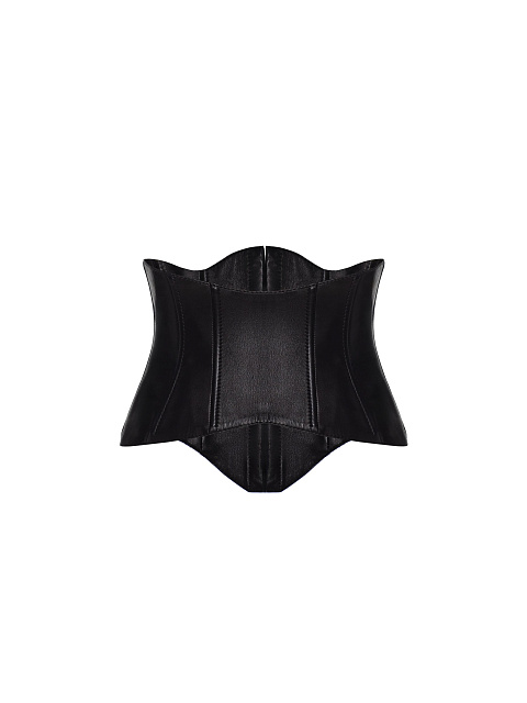 Black leather corset, 2 Black leather corset, 2