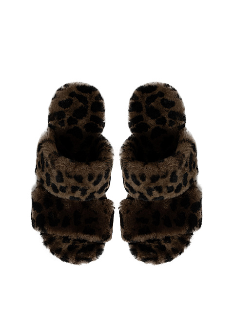 Leopard Shearling Mules, 4