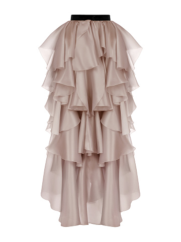 Light Pink Silk Organza Maxi Skirt, 2