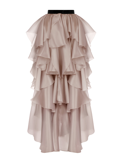 Light Pink Silk Organza Maxi Skirt, 2