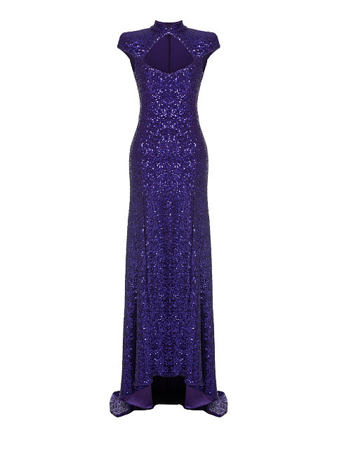 Purple Sequin Maxi Dress, 1