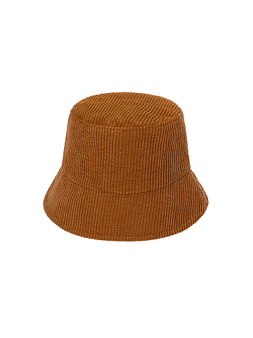 Hazel Brown Embroidery Corduroy Bucket Hat, 2