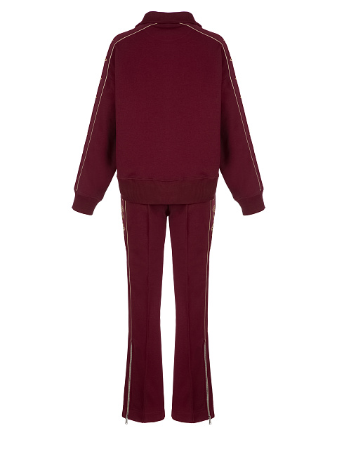 Bordeaux Cross Embroidered Jersey Suit, 2