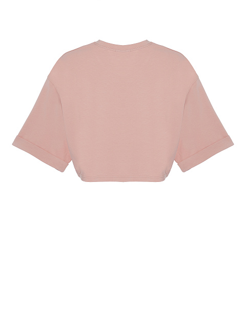 Pink Cotton Cropped T-shirt, 2 Pink Cotton Cropped T-shirt, 2