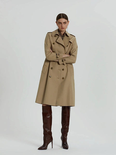 Beige Cotton Trench Coat, 7 Beige Cotton Trench Coat, 7
