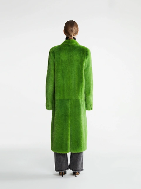 Bright Green Mink Fur Coat, 6 Bright Green Mink Fur Coat, 6