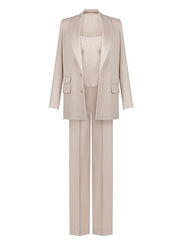 Beige Three-Piece Suit With Corset, 1