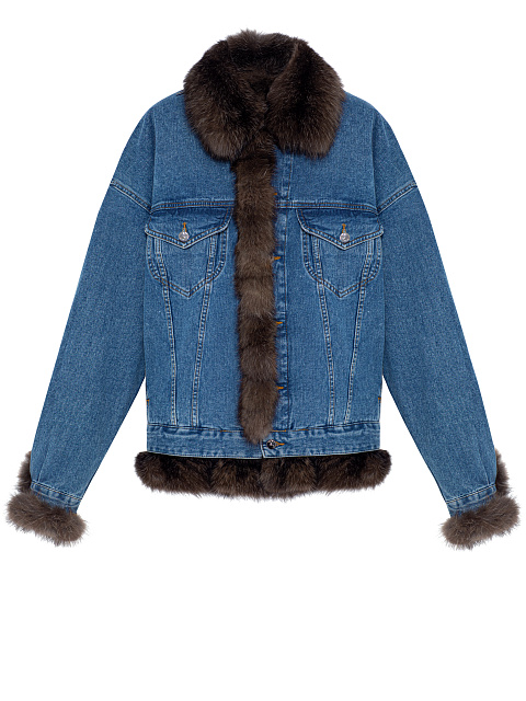 Blue Denim & Sable Fur Jacket, 1 Blue Denim & Sable Fur Jacket, 1